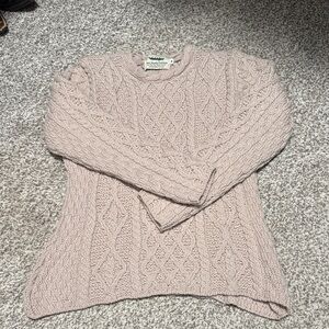 IrishWomen's Cable Knit Sweater - cream